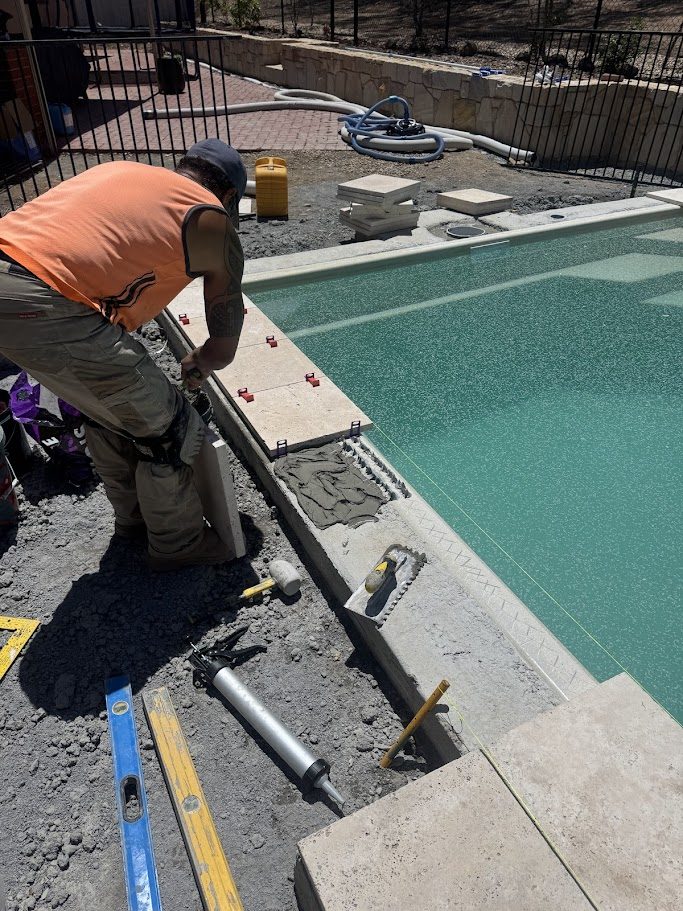 Pool tiling and coping work Canberra